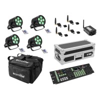 EUROLITE AKKU Mobile Bundle: Illuminazione Professionale con Proiettori LED e Sistema DMX Wireless