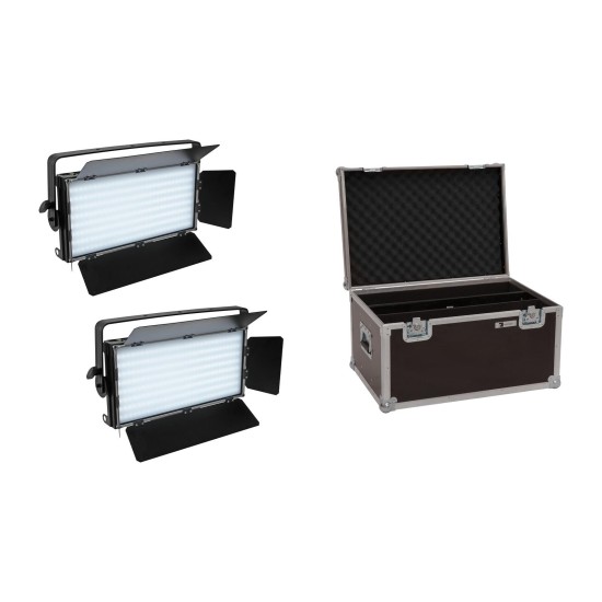 Set 2x EUROLITE LED PLL-480 CW/WW con Custodia Protettiva per Effetti Luce DMX