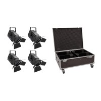 EUROLITE Set 4x Proiettori LED THA-150F con Custodia Professionale