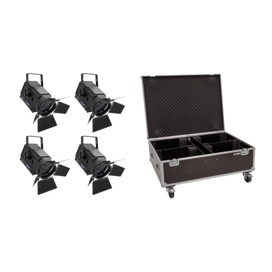 EUROLITE Set 4x Proiettori LED THA-150F con Custodia Professionale
