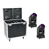 EUROLITE Set 2x TMH XB-280 con Flightcase Professionale su Ruote