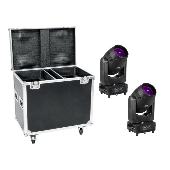 EUROLITE Set 2x TMH XB-280 con Flightcase Professionale su Ruote