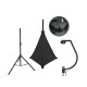 Set Sfera a Specchio Nera EUROLITE 30 cm con Treppiede, Vela e Supporto Cassa