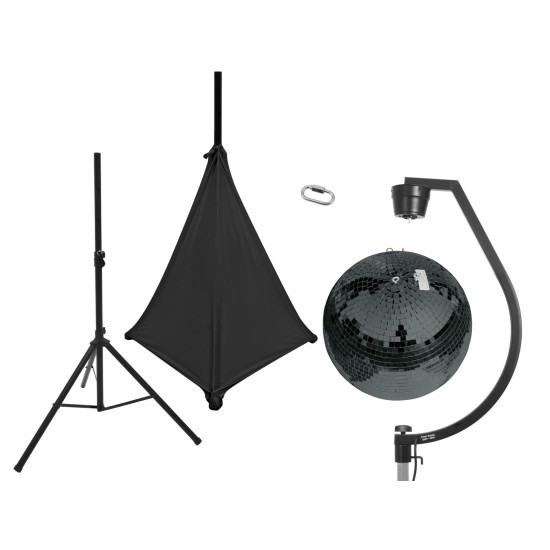 Set Eurolite Sfera a Specchio 50cm con Treppiede e Accessori per Illuminazione Scenografica