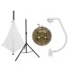EUROLITE Set Sfera a Specchio 30 cm Oro con Treppiede, Vela e Supporto Cassa