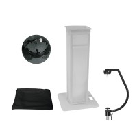 EUROLITE Set Sfera a Specchio Nera 30 cm con Supporto Stage Stand e Cover