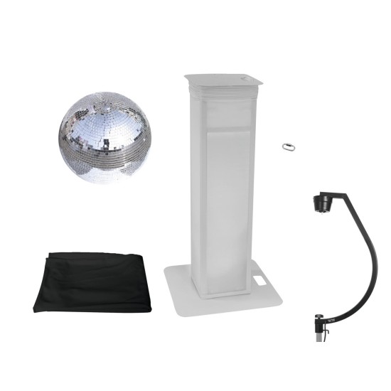 EUROLITE Set Sfera a Specchio 50 cm con Stage Stand Regolabile e Cover Nera - Illuminazione Professionale