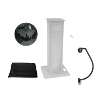 EUROLITE Set Sfera a Specchio Nera 50 cm con Supporto Treppiedi e Cover