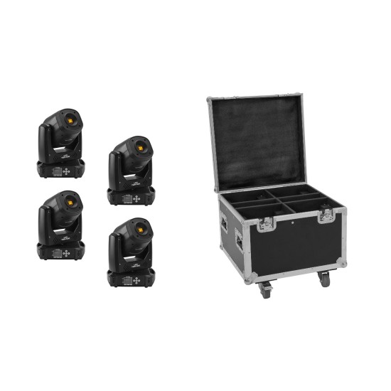 Set Luci Eurolite 4x LED TMH-S90 con Flightcase Professionale
