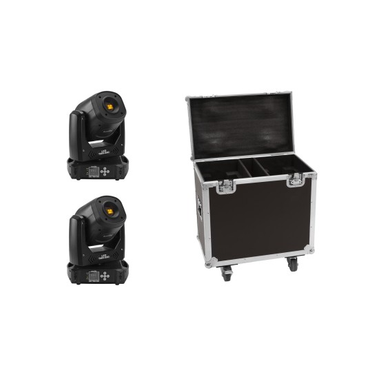 EUROLITE Set 2x LED TMH-S90 con Flightcase - Teste Mobili Professionali