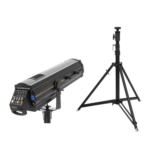 Set proiettore seguipersona occhio di bue LED SL-400 DMX con Treppiede STV-250 – Proiettore e Supporto Professionale