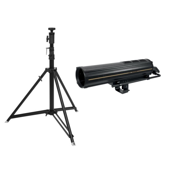 Set Proiettore Faro Occhio Di Bue Seguipersona LED Eurolite SL-600 DMX con Treppiede per Illuminazione Scenografica