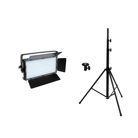 Set EUROLITE LED PLL-480 CW/WW con Treppiede in Acciaio - Pannello DMX 480 LED