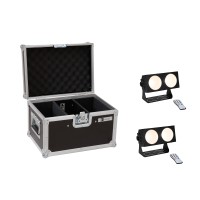 Set 2x barre LED CBB-2 COB WW 2700K + custodia Rigida Flightcase PRO con vano accessori