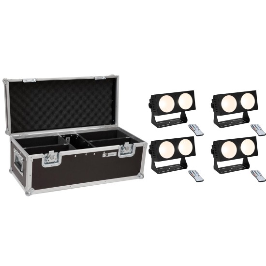 EUROLITE Set 4x LED CBB-2 COB WW Barra con Custodia Professionale