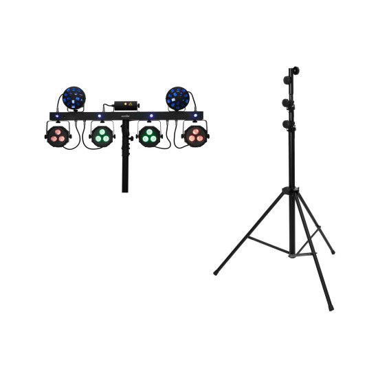 EUROLITE Set LED KLS Laser Bar FX con Treppiede STV-60-WOT - Illuminazione Professionale