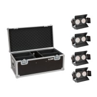 EUROLITE Set 4x LED CBB-2 WW/CW Fairlight con Custodia e Telecomando IR