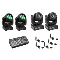 EUROLITE Set Luci LED TMH-W63 & TMH-S30 con QuickDMX e Easy Show per Eventi