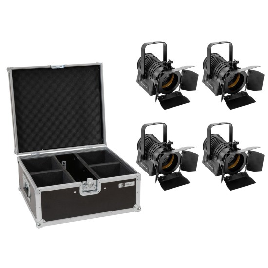 Set EUROLITE 4x AKKU THA-20PC TRC Spot Teatrali LED Ricaricabili con Custodia