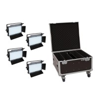 Set EUROLITE 4x LED PLL-480 CW/WW con Custodia Professionale e Effetto Luce DMX