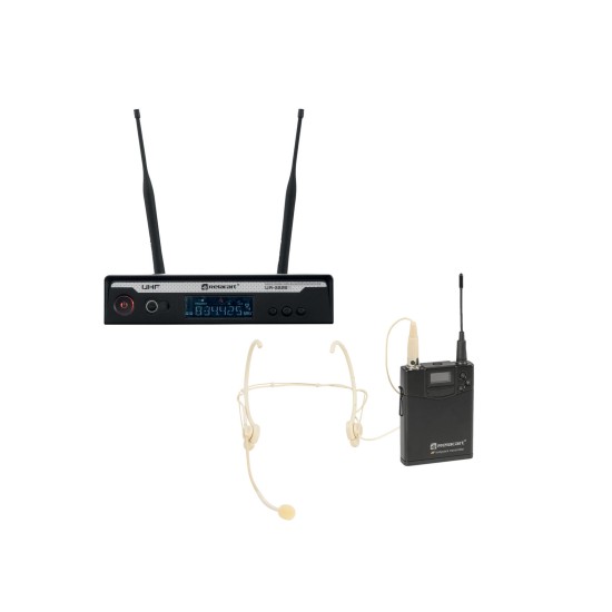 RELACART UR-222S Set Bodypack con Cuffie HM-600S - Sistema Microfonico UHF Professionale