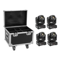 EUROLITE Set 4x LED TMH-S60 Teste Mobili con Flightcase - Illuminazione Professionale