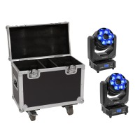 Set EUROLITE 2x LED TMH-H240 Beam/Wash/Flower Effect con Custodia Protettiva