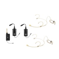 OMNITRONIC Set FAS TWO: Sistema Wireless 2 Canali, Microfono e Trasmettitore UHF 660-690MHz