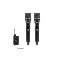 OMNITRONIC Set FAS TWO con 2 Radiomicrofoni Dinamici UHF 660-690MHz per Eventi