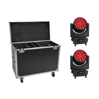 Set di Illuminazione EUROLITE 2x LED IP TMH-H760 con Flightcase su Ruote - Effetto Flower e Wash