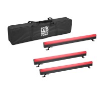 Set EUROLITE 3x AKKU PT-100/32 Pixel DMX RGB Tube con Custodia Protettiva