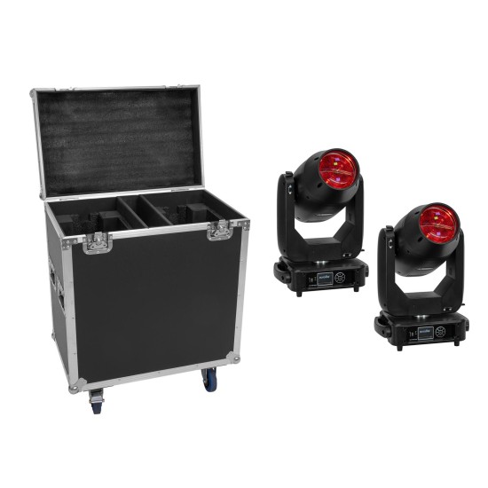 EUROLITE LED TMH-S400 CMY Set: Proiettore LED 400W con Flight Case su Ruote