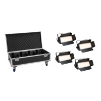 EUROLITE Set 4x LED PLL-576 Pannelli DMX + Flightcase con Ruote