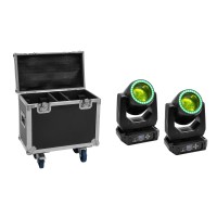 EUROLITE LED TMH-B120 Hypno Moving Head Beam Set con Flightcase su Ruote