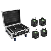 Set Eurolite 4x AKKU IP UP-4 QCL Spot QuickDMX MK2 con Flightcase e Funzione di Ricarica