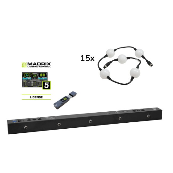 EUROLITE Set Pixel Ball 360° con Controllo Madrix, Effetto Luce DMX