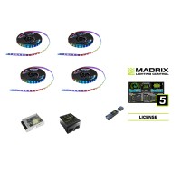 EUROLITE Set Pixel Strip RGB con Madrix Start - Illuminazione Scenografica Professionale