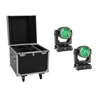 EUROLITE LED IP TMH-W285 Hypno Moving Head Wash Set con Flightcase su Ruote