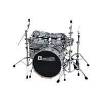 Set Batteria Professionale DIMAVERY DS-600 - Rivestimento in Acero, 5 Pezzi