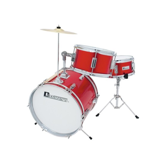 Set Batteria per Bambini DIMAVERY JDS-203 Rosso - Drum Set Completo