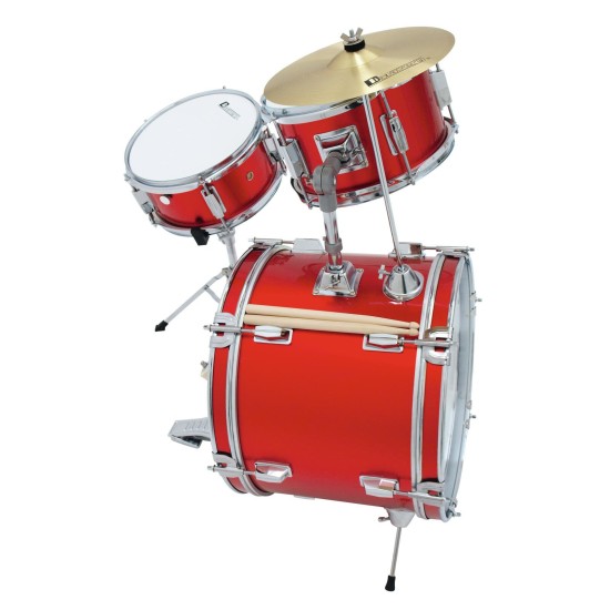 Set Batteria per Bambini DIMAVERY JDS-203 Rosso - Drum Set Completo