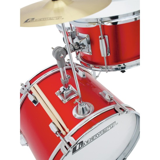 Set Batteria per Bambini DIMAVERY JDS-203 Rosso - Drum Set Completo