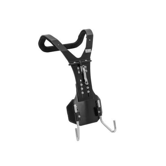 DIMAVERY Telaio Ergonomico per Marching Drum con Imbottitura, Nero