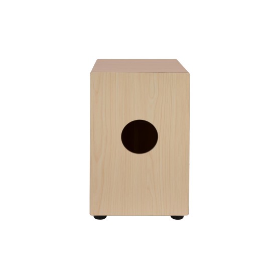 Cajon DIMAVERY CJ-610 in Betulla con Corde Regolabili e Piedini in Gomma – Finitura Swirl Multicolore