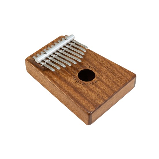 Kalimba DIMAVERY KL-2 in Mogano, 10 Toni in C - Strumento Musicale con Accessori