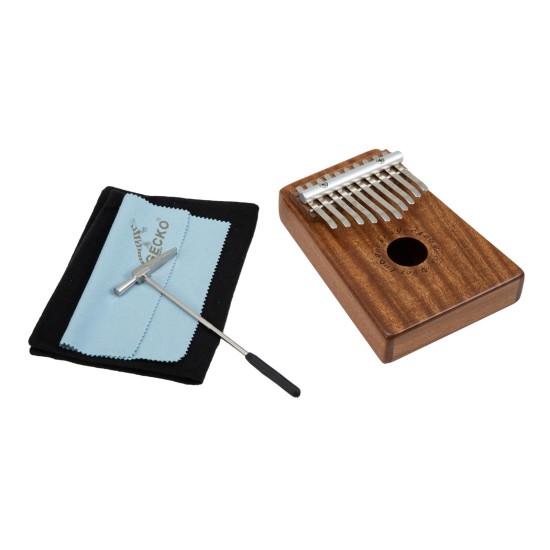 Kalimba DIMAVERY KL-2 in Mogano, 10 Toni in C - Strumento Musicale con Accessori