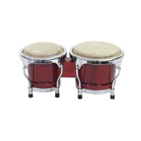 DIMAVERY BG-45 Bongo 4+5 Rosso Vino - Set PRO per Performance Musicali