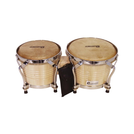 Set Bongo DIMAVERY BG-67 Naturale - Diametro 6,5 e 7,5 Pollici, Marrone Chiaro