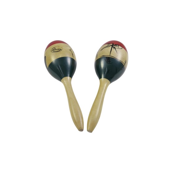 DIMAVERY Maracas Giamaica in Legno - Set 2 Pezzi, Strumenti Multicolore Verniciati