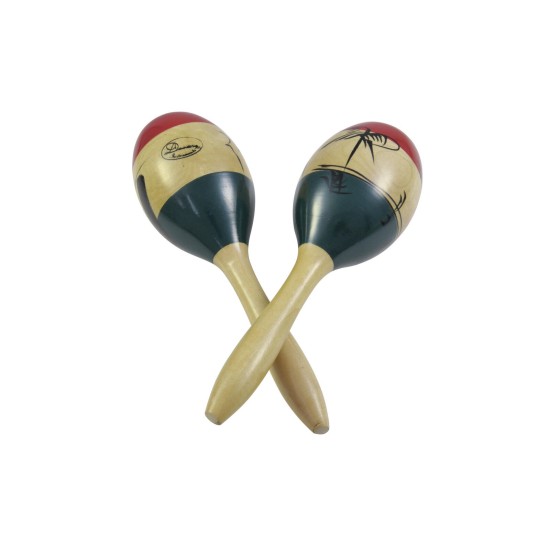 DIMAVERY Maracas Giamaica in Legno - Set 2 Pezzi, Strumenti Multicolore Verniciati